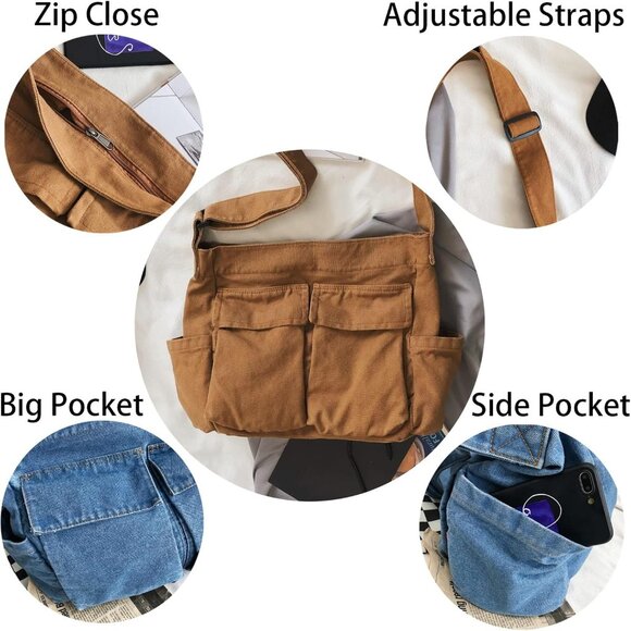 Versatile Large Tote Bag with Reinforced Shoulder Strap - Lightweight & Foldable - Picture 5 of 6